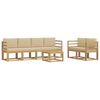 vidaXL Set di divani da esterno con cuscino 7 pcs Bianco e Beige