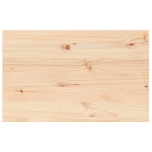 vidaXL Piano per Tavolo 80x50x2,5 cm Rettangolare Legno Massello Pino