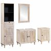 vidaXL Set di mobili per il bagno 4 pcs Bianco Legno multistrato