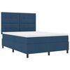 vidaXL Letto a molle con materasso Blu 140 x 190 cm Tessuto