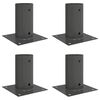 vidaXL Ancora rotonda per terreno 4 pz Antracite 15 x 15 x 15 cm