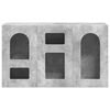 vidaXL Credenza Grigio cemento 100 x 35 x 59 cm Legno multistrato