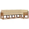 vidaXL Set di divani da esterno 5 pz Naturale e Beige
