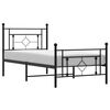 vidaXL Giroletto con Testiera e Pediera Metallo Nero 100x200 cm