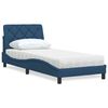 vidaXL Letto con Materasso Blu 90x200 cm in Tessuto