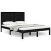 vidaXL Giroletto Nero in Legno Massello di Pino 140x190 cm