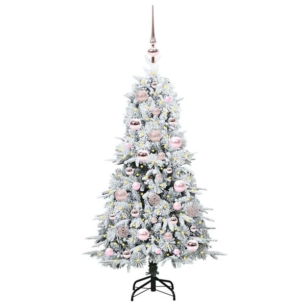 vidaXL Albero di Natale Artificiale con Rami Pieghevoli Bianco 120 cm