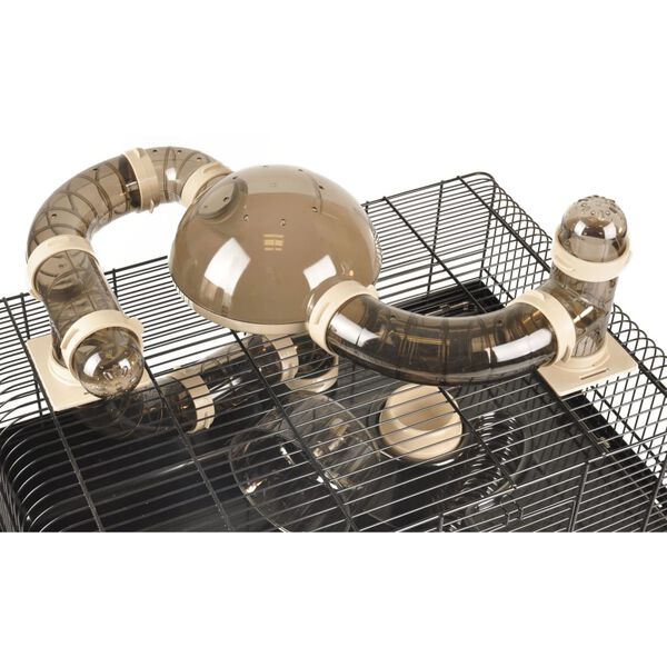 FLAMINGO Gabbia per Criceti Figo 58x38x40 cm Nera e Marrone