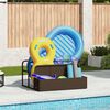 vidaXL Galleggiante a Bordo Piscina Marrone 110x100x57 cm Polyrattan