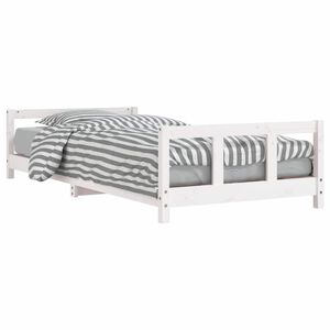 vidaXL Giroletto per Bambini Bianco 90x200cm in Legno Massello di Pino