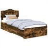 vidaXL Struttura del letto con cassetto Rovere fum&eacute; 70 x 190 cm