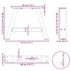 vidaXL Gambe per Tavolino da Caff&egrave; a Forma di A 2 pz Antracite 40x(30-31) cm Acciaio