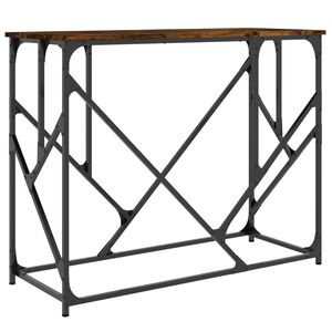 vidaXL Tavolo Consolle Rovere Fumo 100x40x80 cm in Legno Multistrato