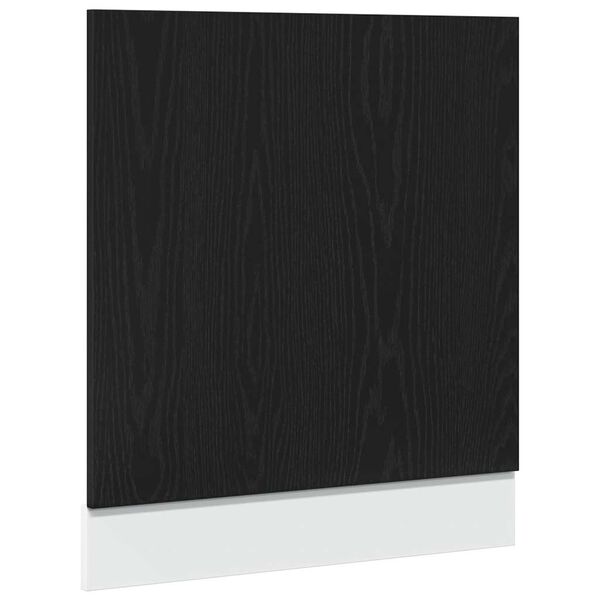 vidaXL Pannello Lavastoviglie “Lyon” Rovere Nero 60x1,5x67 cm