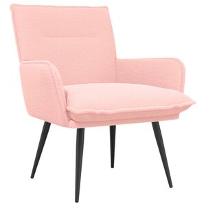 vidaXL Poltrona Rosa Boucl&eacute;
