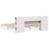 vidaXL Letto Libreria senza Materasso Bianco 200x200 cm Legno Massello