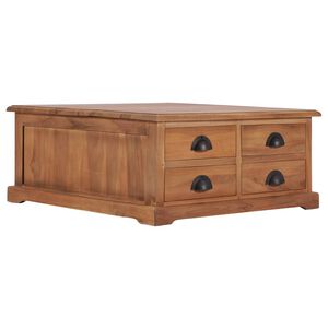 vidaXL Tavolino da Salotto 68x68x30 cm in Legno Massello di Teak