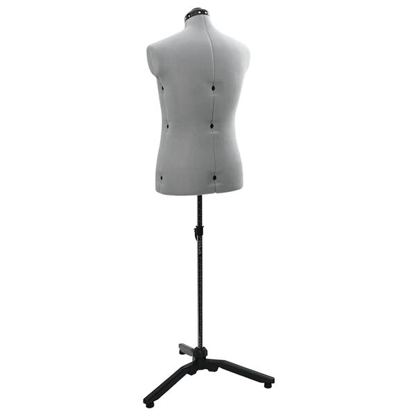 vidaXL Forma Abito Femminile Regolabile Grigio 37.5-45.5 pollici