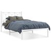 vidaXL Giroletto con Testiera Metallo Bianco 107x203 cm