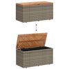 vidaXL Contenitore Giardino Grigio 110x50x54cm Polyrattan Legno Acacia