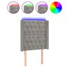 vidaXL Testiera a LED Grigio Chiaro 83x16x118/128 cm in Velluto
