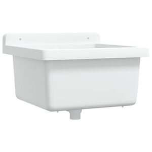 vidaXL Lavabo a Parete Bianco 40x40x24 cm in Resina