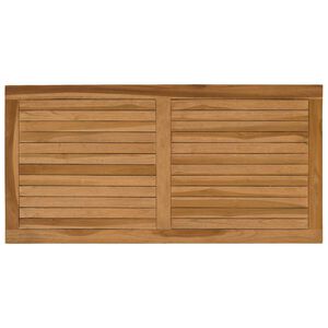 vidaXL Piano del tavolo Rettangolare Legno di teak solido Naturale