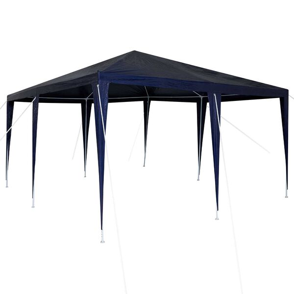 vidaXL Tenda Party Blu 400 x 400 x 266 cm Polietilene e Acciaio