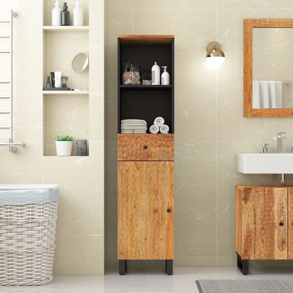 vidaXL Mobile da Bagno 38x33x160 cm in Legno Massello di Acacia
