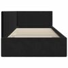vidaXL Cornice del letto ad angolo Nero 90 cm x 190 cm Velluto