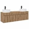 vidaXL Set di Armadi da Bagno 3 pz Rovere Artigianale