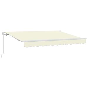 vidaXL Tenda retrattile Crema 300 x 200 cm Tessuto