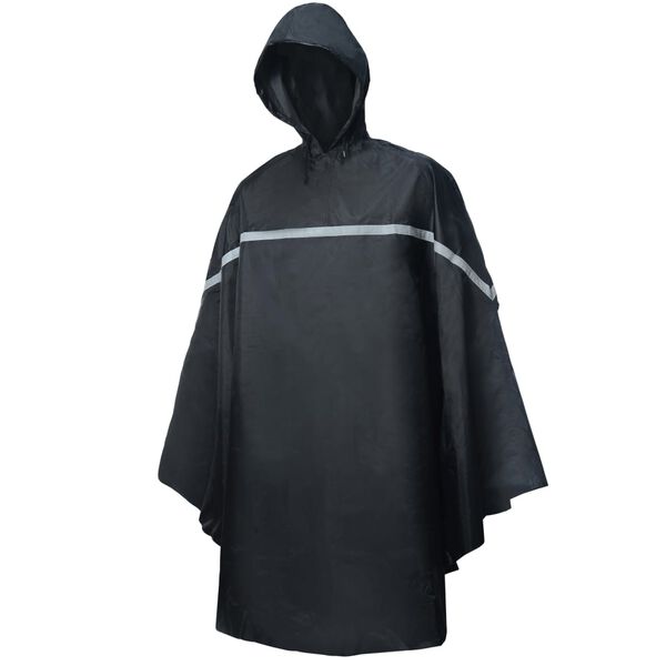 Willex Poncho da Pioggia con Cappuccio Taglia Universale Nero
