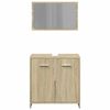 vidaXL Set Mobili da Bagno 2 pz Rovere Sonoma in Legno Multistrato