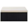vidaXL Set Divani da Giardino 2 pz con Cuscini in Polyrattan Nero