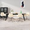 vidaXL Sedie da Pranzo Girevoli 6 pz Crema in Velluto