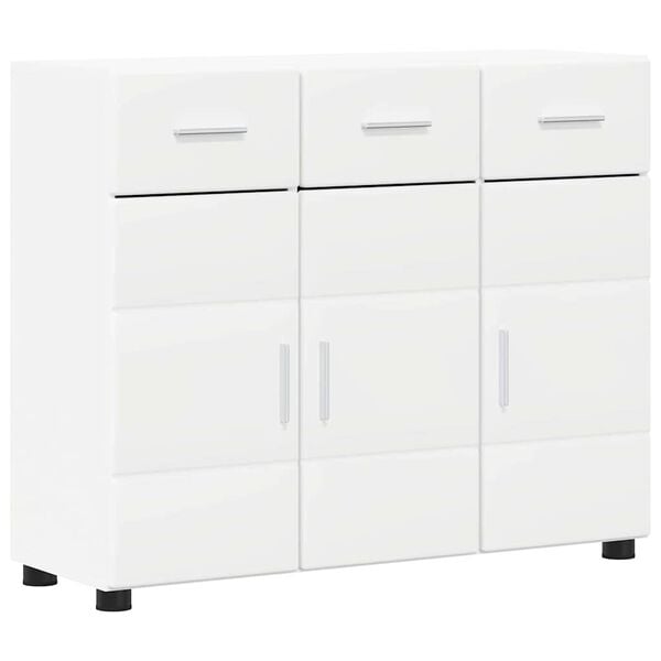 vidaXL Credenza FLORIN Bianco 88,5 x 30,5 x 73 cm Legno multistrato