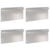 vidaXL Recinto per lumache 4 pcs 50 x 3,5 x 25 cm Acciaio inossidabile