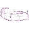 vidaXL Struttura Letto Pouf con Materasso 140x200 cm in Tessuto