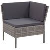 vidaXL Set Divani da Giardino 6 pz con Cuscini in Polyrattan Grigio