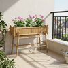 vidaXL Vaso da Giardino con Supporto Naturale 100 x 38 x 74 cm Bamb&ugrave;