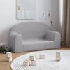 vidaXL Divano per Bambini a 2 Posti Grigio Chiaro in Morbido Peluche