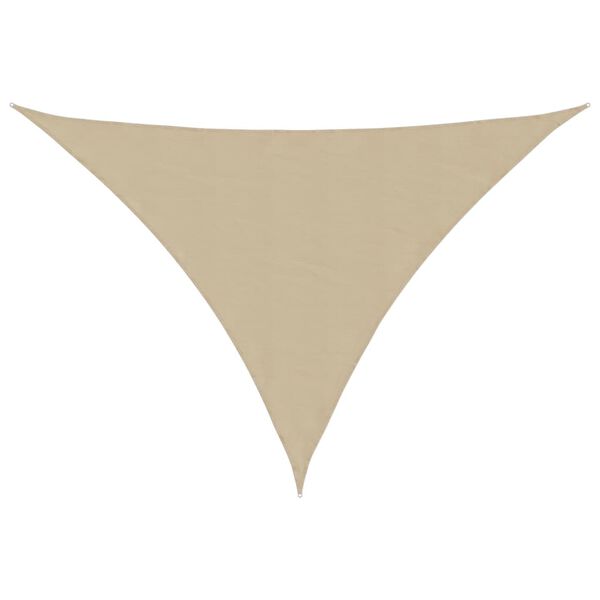 vidaXL Parasole a Vela Oxford Triangolare 4,5x4,5x4,5 m Beige