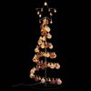 vidaXL Albero di Natale a LED con Palline 80 LED Bianco Caldo 120 cm