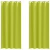 vidaXL Tende Blackout con Anelli 2 pz Verde 225 x 140 cm Poliestere