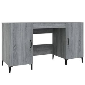 vidaXL Scrivania Grigio Sonoma 140x50x75 cm in Legno Multistrato