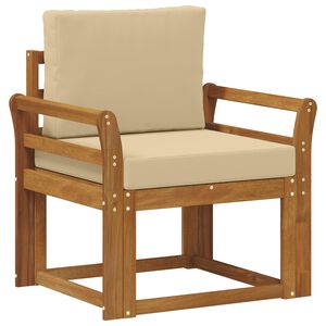 vidaXL Divano da esterno Legno di Acacia Massello e Poliestere