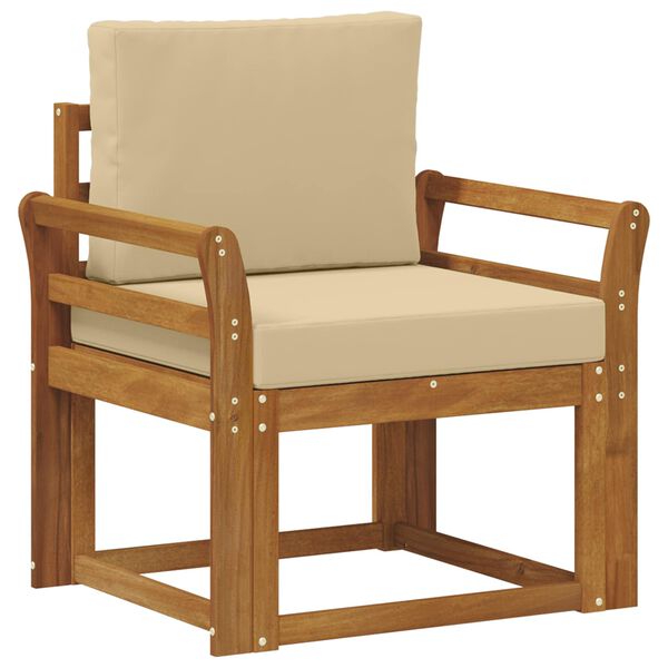 vidaXL Divano da esterno Legno di Acacia Massello e Poliestere