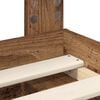 vidaXL Struttura del letto Legno vecchio 200 x 200 cm Pino massello