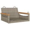 vidaXL Panchina a Dondolo Grigia 63x62x40 cm in Polyrattan